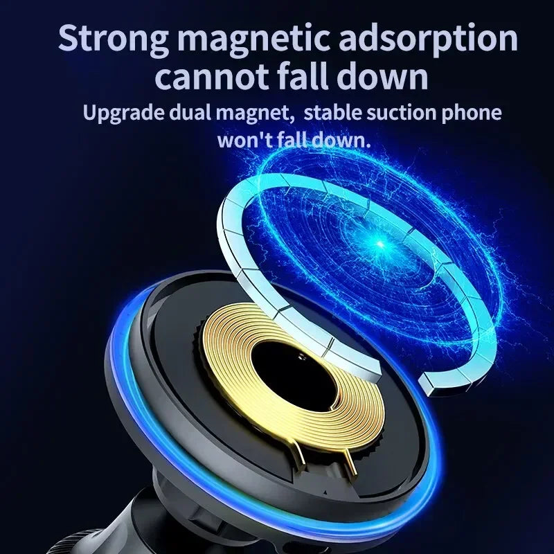 RGB Magnetic Wireless Car Charger & Phone Mount