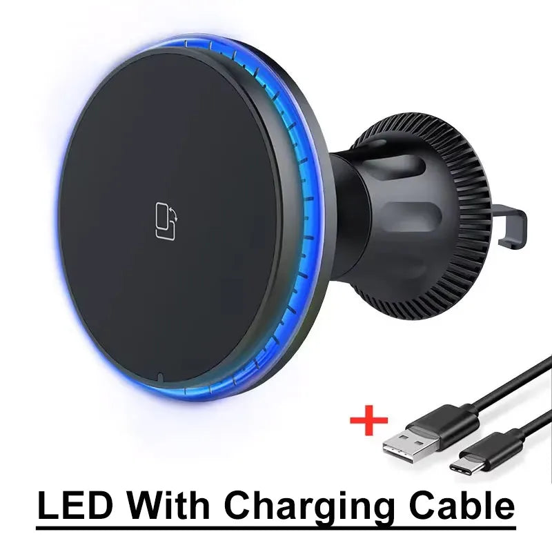RGB Magnetic Wireless Car Charger & Phone Mount