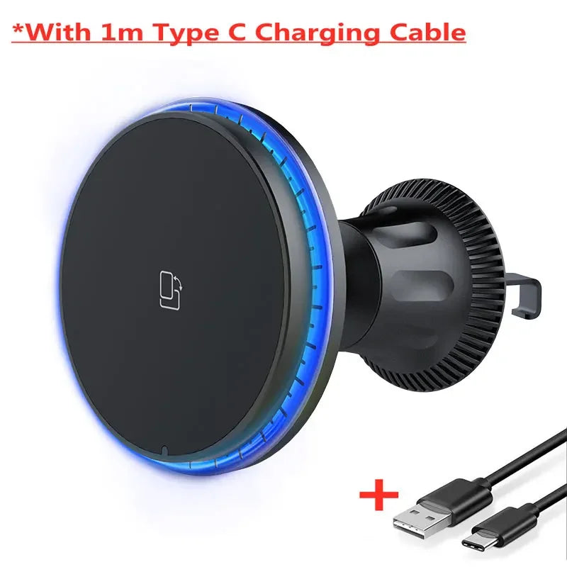 RGB Magnetic Wireless Car Charger & Phone Mount